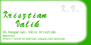 krisztian valik business card